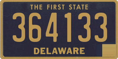 DE license plate 364133