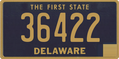 DE license plate 36422