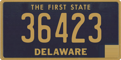 DE license plate 36423