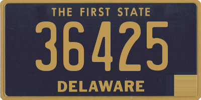 DE license plate 36425