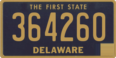 DE license plate 364260
