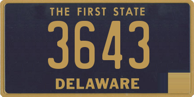 DE license plate 3643