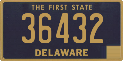 DE license plate 36432