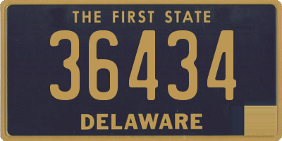 DE license plate 36434