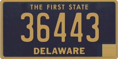 DE license plate 36443