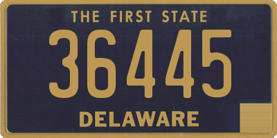 DE license plate 36445