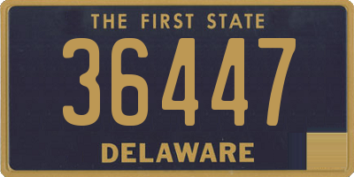 DE license plate 36447