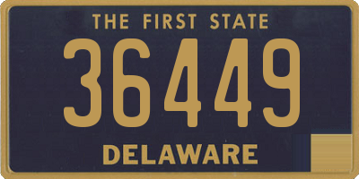 DE license plate 36449