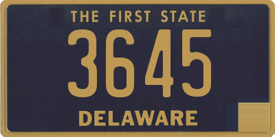 DE license plate 3645