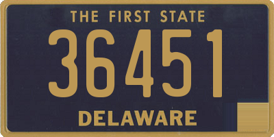 DE license plate 36451