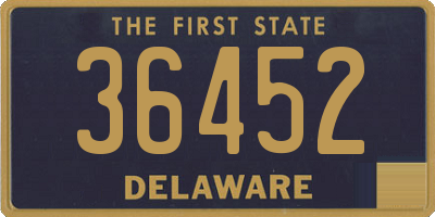 DE license plate 36452