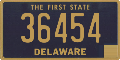 DE license plate 36454