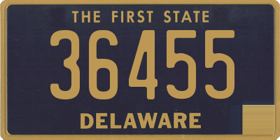 DE license plate 36455