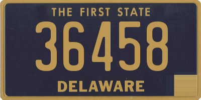 DE license plate 36458