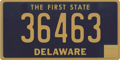 DE license plate 36463