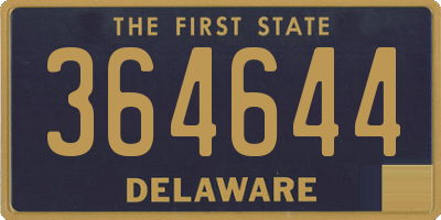 DE license plate 364644