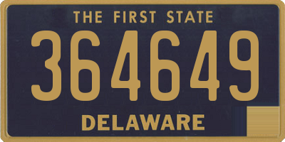 DE license plate 364649