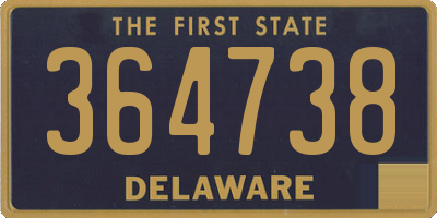 DE license plate 364738