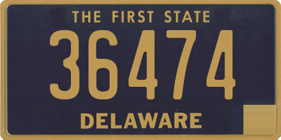 DE license plate 36474