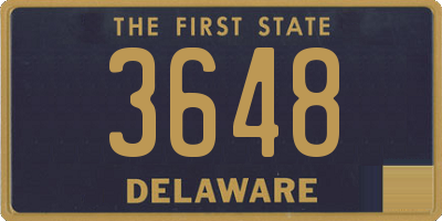 DE license plate 3648