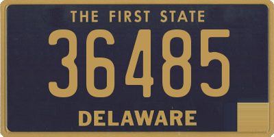 DE license plate 36485