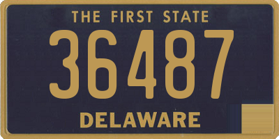 DE license plate 36487