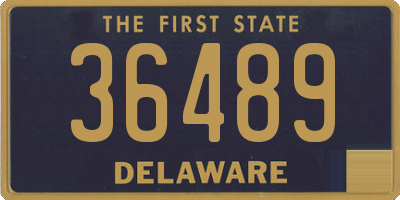 DE license plate 36489