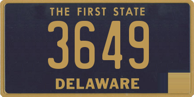 DE license plate 3649