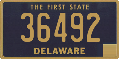 DE license plate 36492