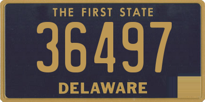 DE license plate 36497