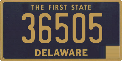 DE license plate 36505