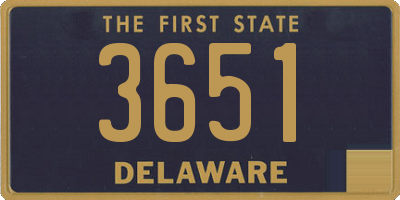 DE license plate 3651