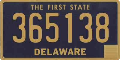 DE license plate 365138