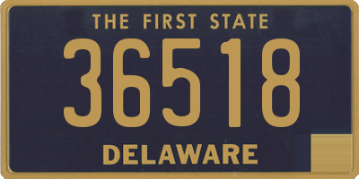 DE license plate 36518