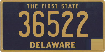 DE license plate 36522