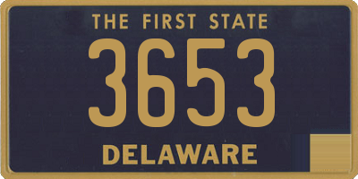 DE license plate 3653