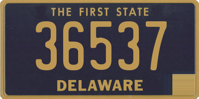 DE license plate 36537