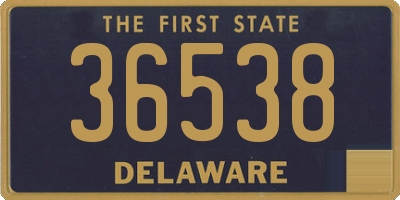 DE license plate 36538