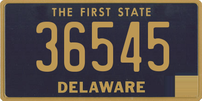 DE license plate 36545
