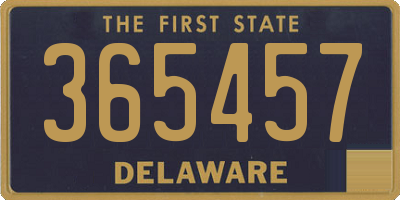 DE license plate 365457