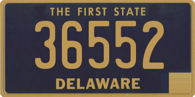 DE license plate 36552