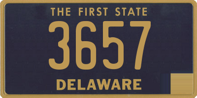 DE license plate 3657