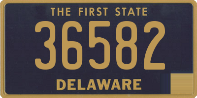 DE license plate 36582