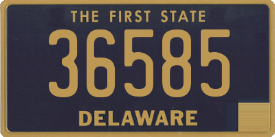 DE license plate 36585