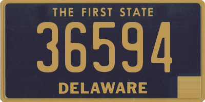 DE license plate 36594