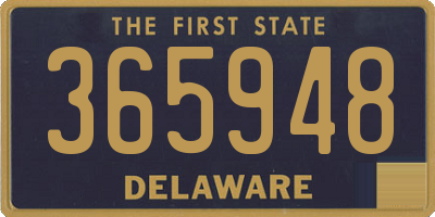 DE license plate 365948