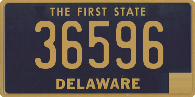 DE license plate 36596