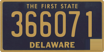 DE license plate 366071