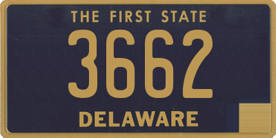 DE license plate 3662