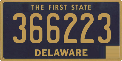 DE license plate 366223